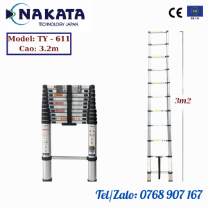 Thang nhôm rút đơn NAKATA 3m2 - TY611