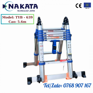 Thang rút đôi chữ A NAKATA 5M6 - TYB639 (Đai Xanh)