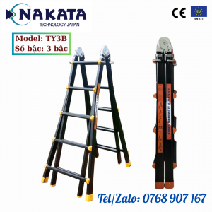 Thang nhôm rút trượt đa năng NAKATA 2m9 (TY3B)