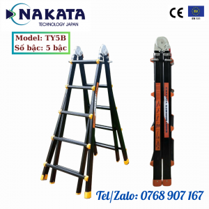 Thang nhôm rút trượt đa năng NAKATA 5m (TY5B)