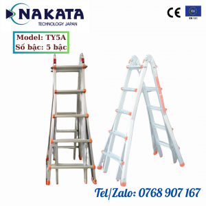 Thang nhôm rút trượt đa năng NAKATA 5m1 - TY5A