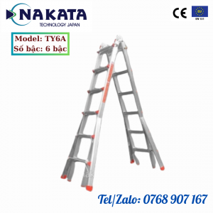 Thang nhôm rút trượt đa năng NAKATA 6m2 - TY6A